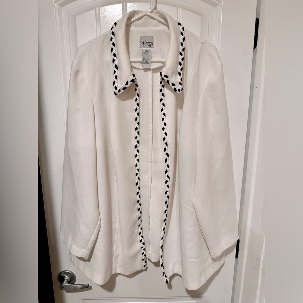 DJ Summers vintage 1980s White Jacket with Black/White Trim